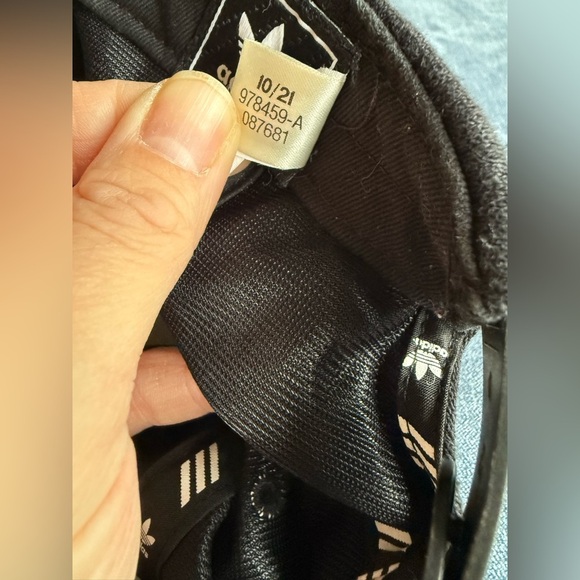 Adidas Originals Classic Outline Logo Black Structured Snap Back Hat One Size - Picture 6 of 7